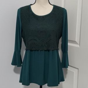 NYC Lace Layered Top NWT